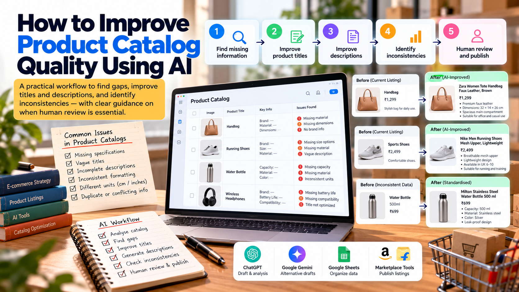 Cover image for "How to Improve Product Catalog Quality Using AI"